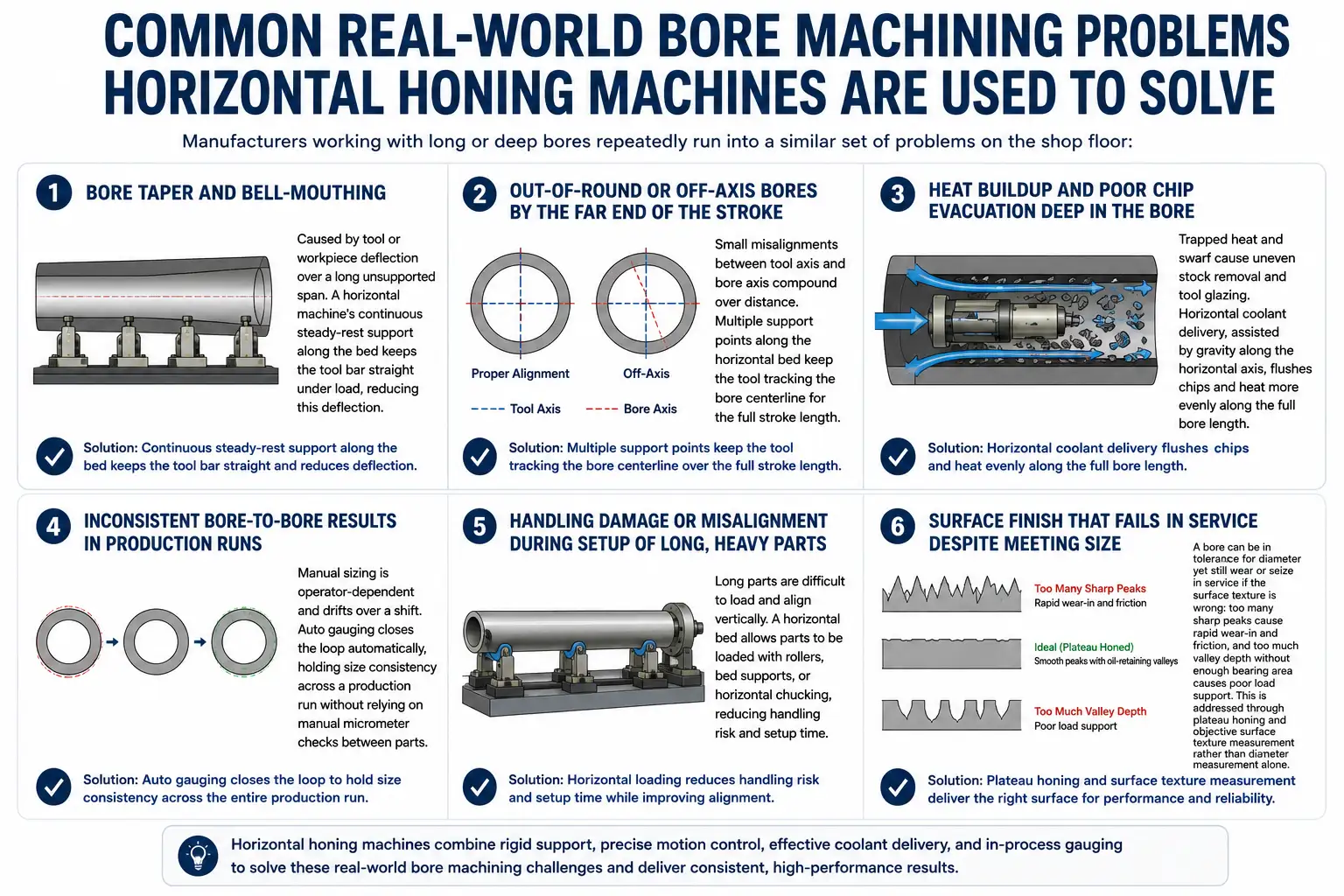 Common Real-World Bore Machining Problems Horizontal Honing Machines Are Used to Solve